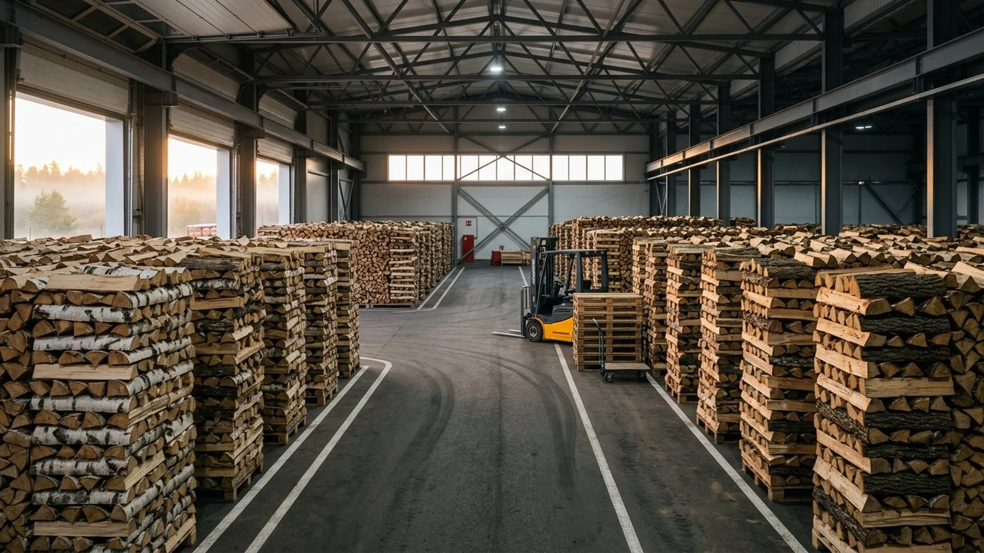 Современный склад дров в Подольске